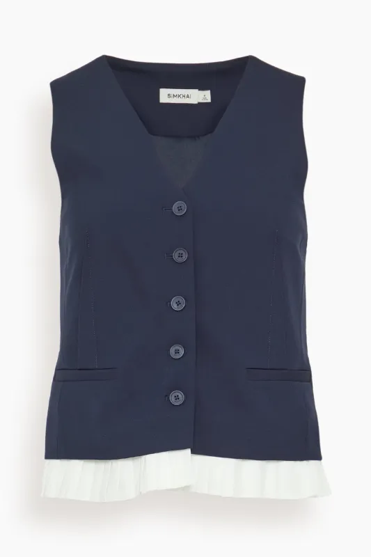 Laiken Vest in Midnight sold by Hampden Clothing