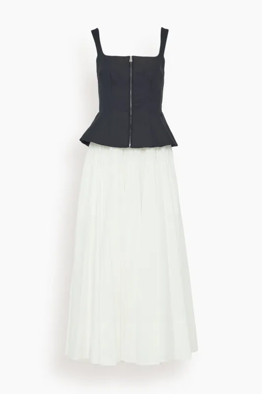 Jolynn Sleeveless Midi Dress in Black Multi sold by Hampden Clothing