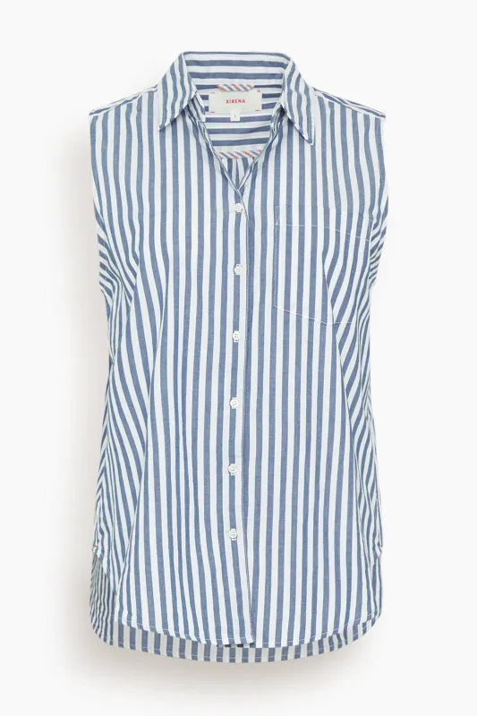 Brooks Shirt in Mediterranean sold by Hampden Clothing