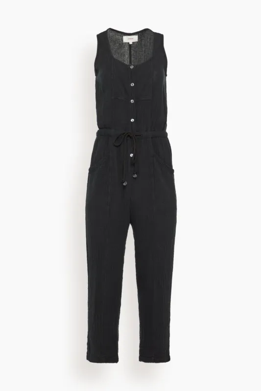 Ollie Jumpsuit in Black sold by Hampden Clothing