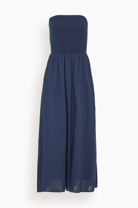 Finnian Dress in Navy sold by Hampden Clothing