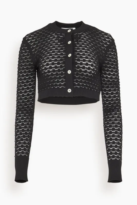 Lace Cardigan in Black sold by Hampden Clothing