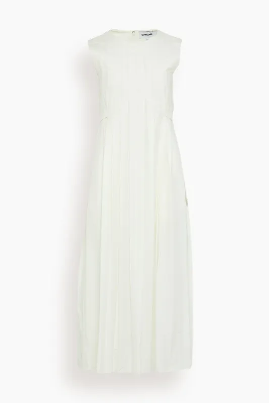 Judson Pleated Maxi Dress in Ivory made by Saint Art
