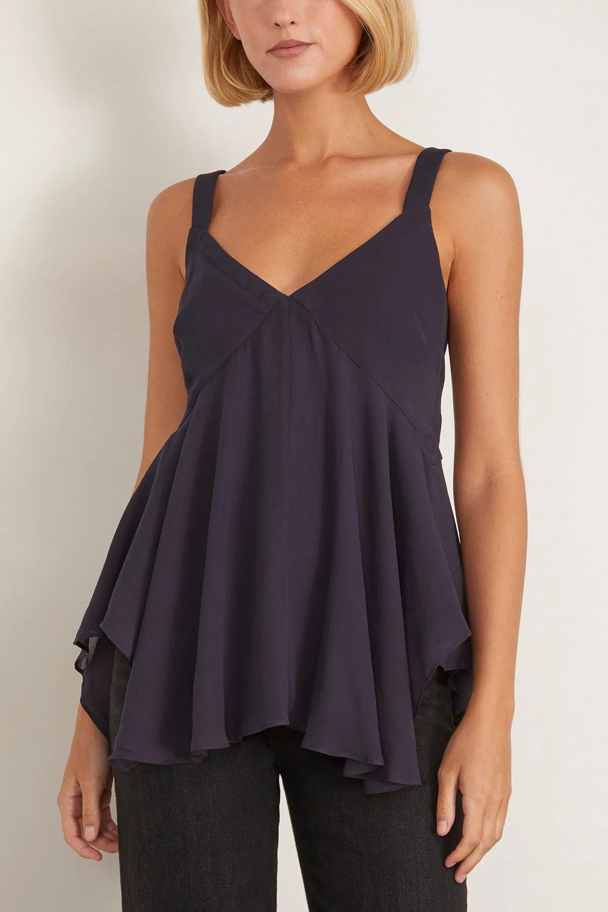 Raina Handkerchief Top in Navy sold by Hampden Clothing product image thumbnail 3