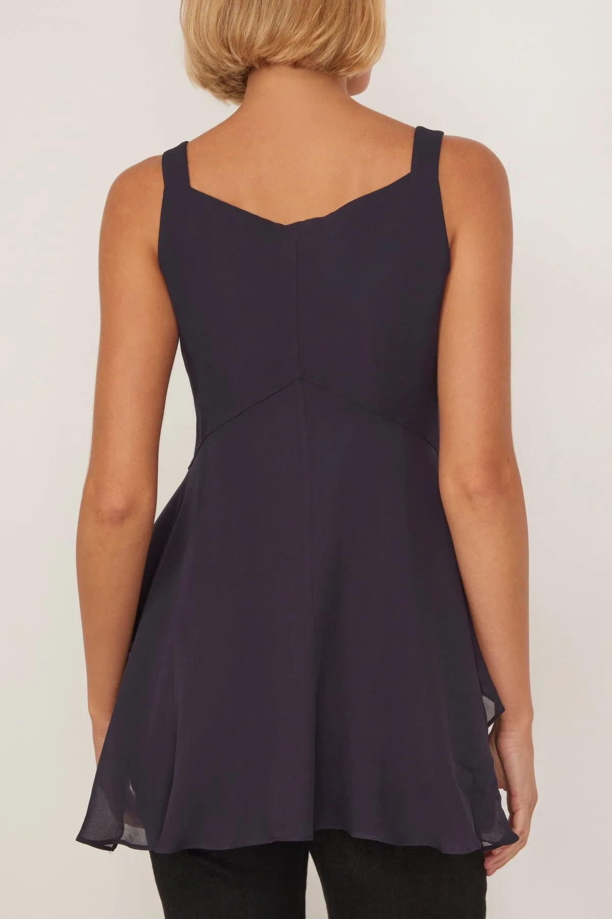 Raina Handkerchief Top in Navy sold by Hampden Clothing product image thumbnail 4