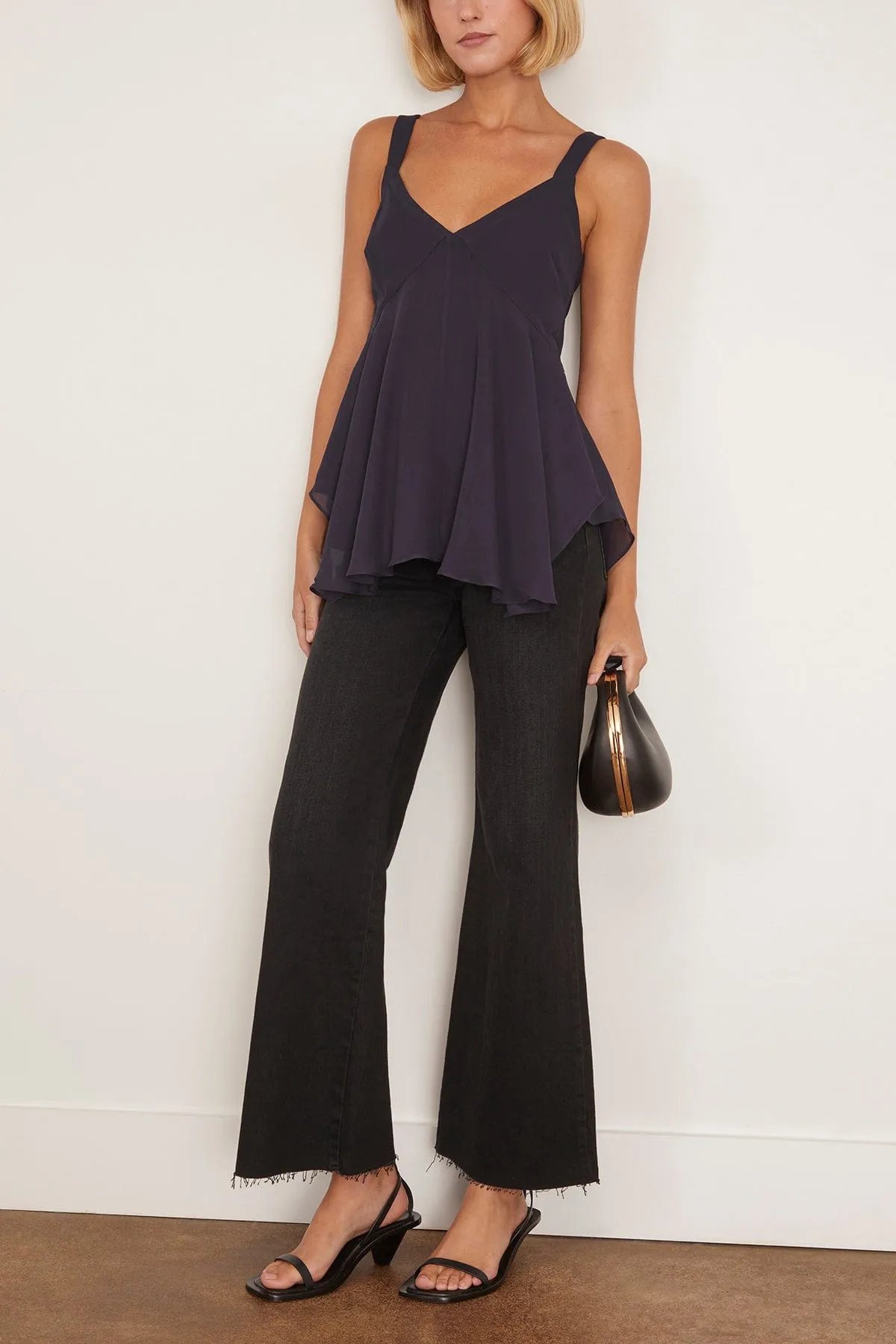 Raina Handkerchief Top in Navy sold by Hampden Clothing product image thumbnail 2