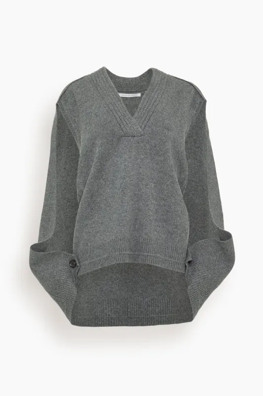 Cocoon Cape in Medium Heather Grey sold by Hampden Clothing