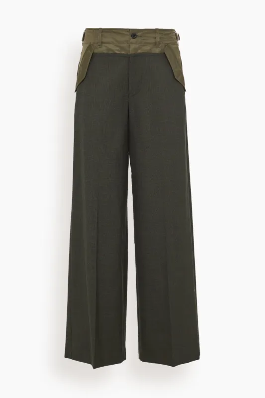 Glen Check Pants in Khaki sold by Hampden Clothing