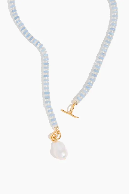 Pearl Isle Necklace in Mist Blue sold by Hampden Clothing
