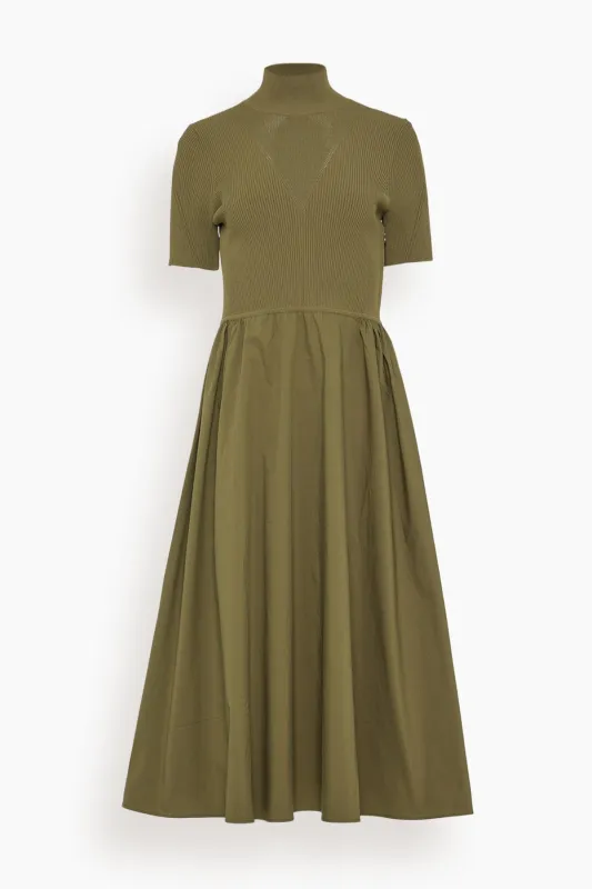 Teresa Knit Dress in Fern sold by Hampden Clothing