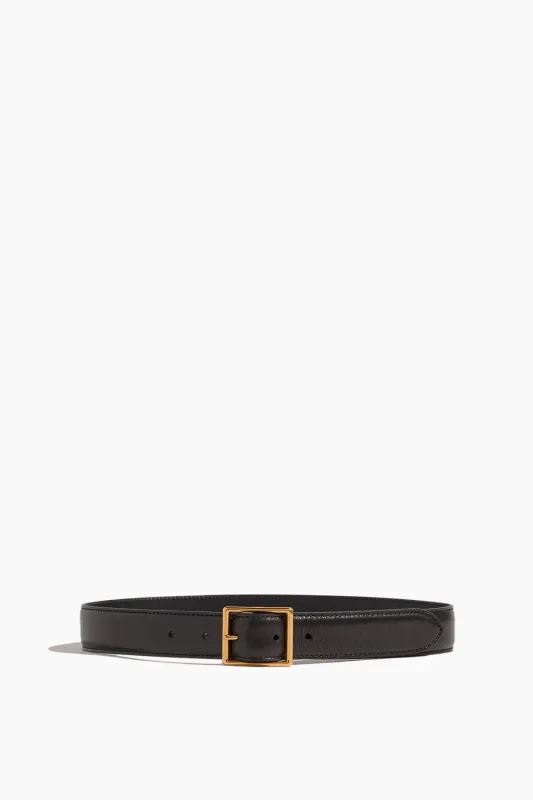 Gabriele Belt in Black with Antique Gold Buckle sold by Hampden Clothing