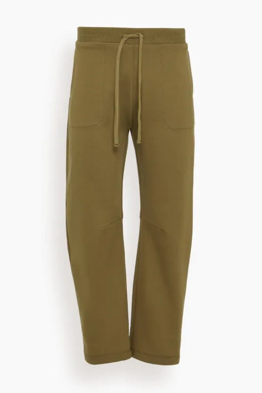 Baltic Barrel Leg Sweatpants in Olive sold by Hampden Clothing