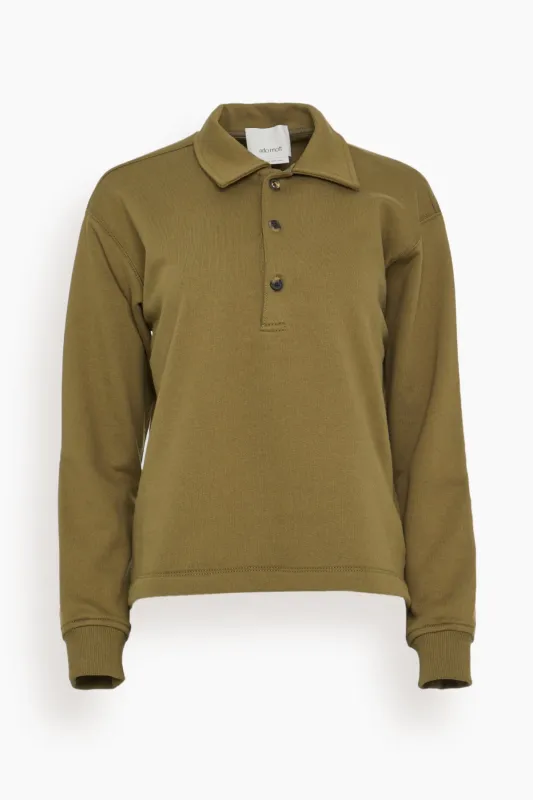 Elliot Polo Pullover in Olive sold by Hampden Clothing