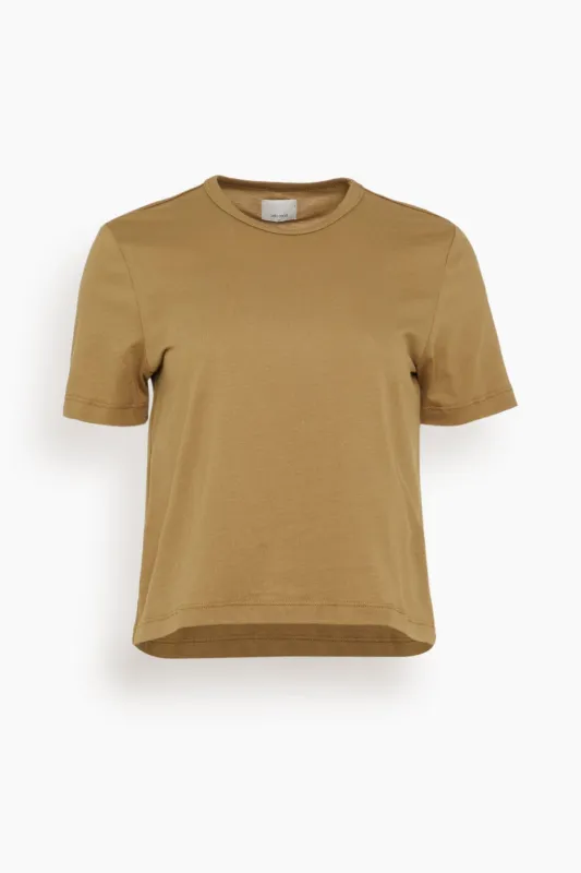 Willow Short Sleeve Tee in Khaki sold by Hampden Clothing
