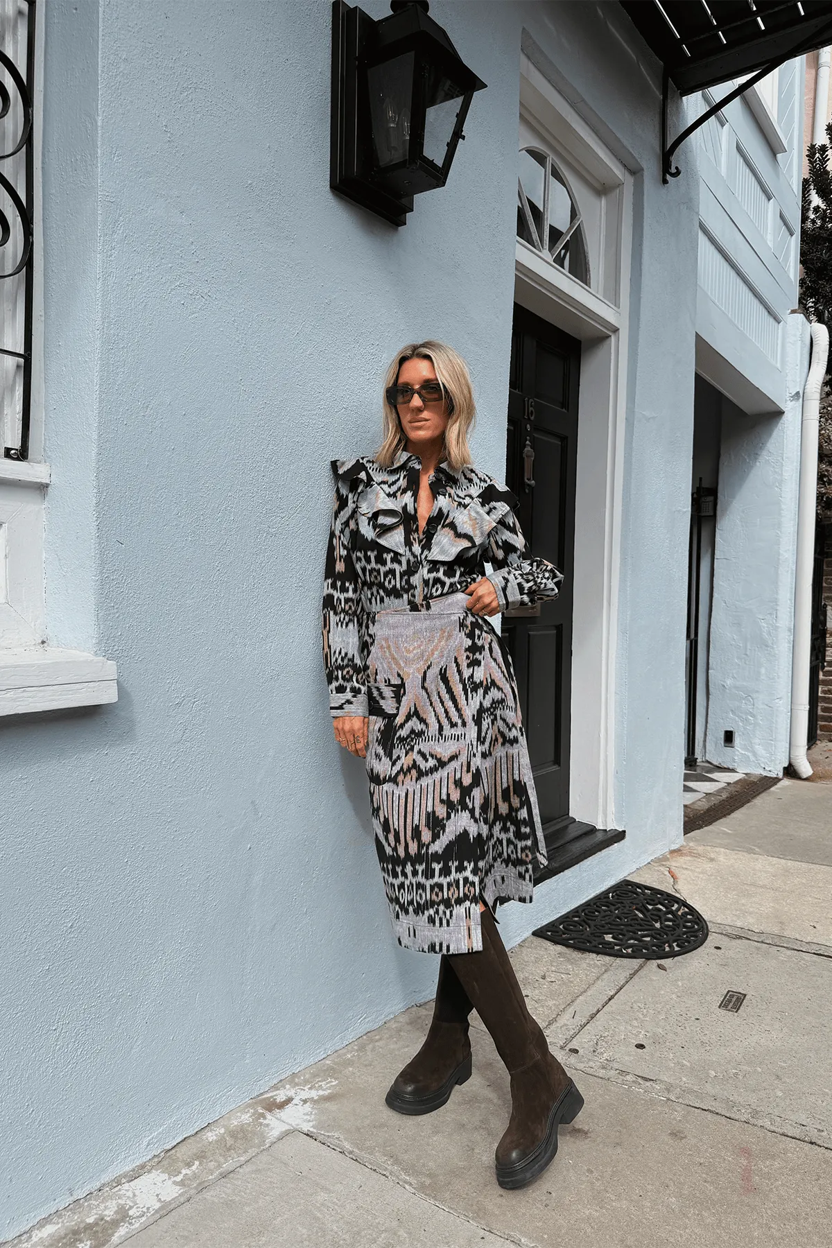 Mila Pencil Skirt in Tigereye sold by Hampden Clothing product image thumbnail 5