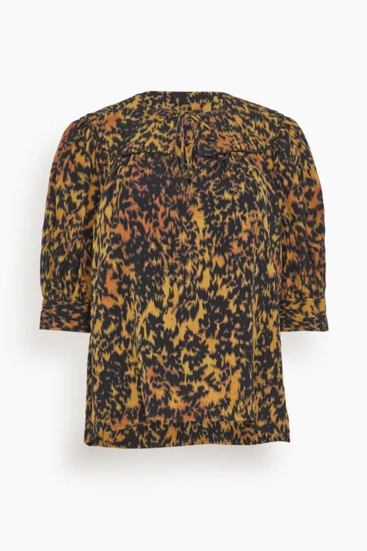 Blaire Short Sleeve Blouse in Savannah sold by Hampden Clothing