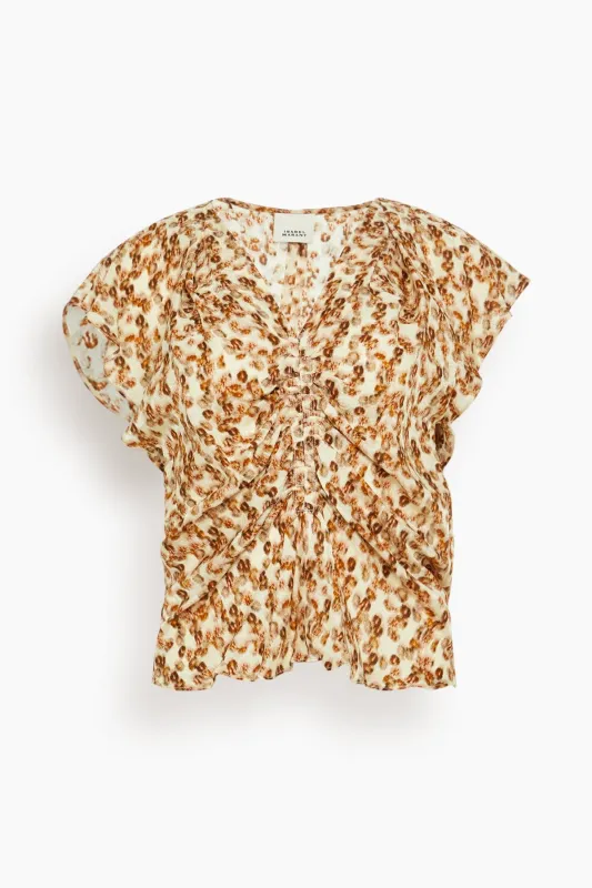 Lonea Top in Ochre made by Isabel Marant