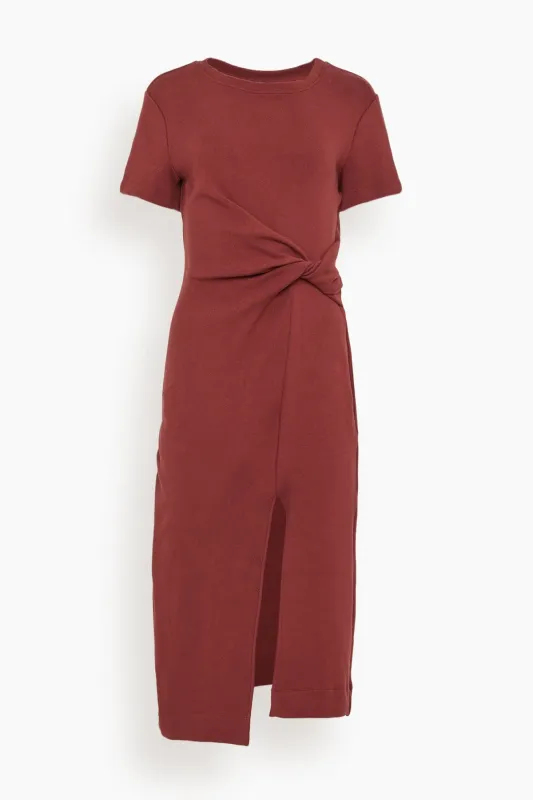 Short Sleeve Cody Dress in Raisin sold by Hampden Clothing