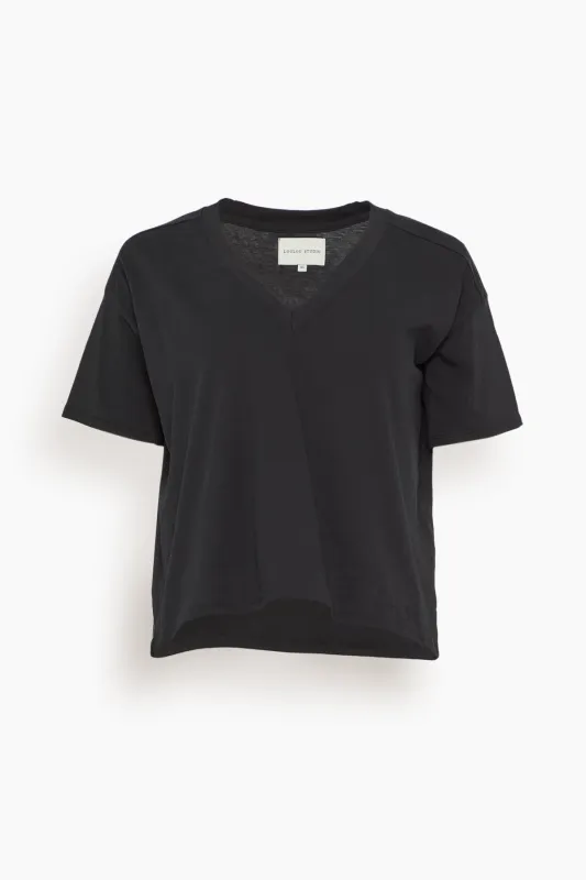Faaa V-Neck T-Shirt in Black sold by Hampden Clothing