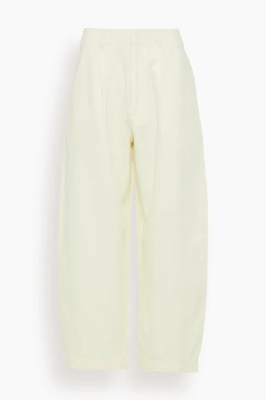 Bari Crop Trouser in Cream sold by Hampden Clothing