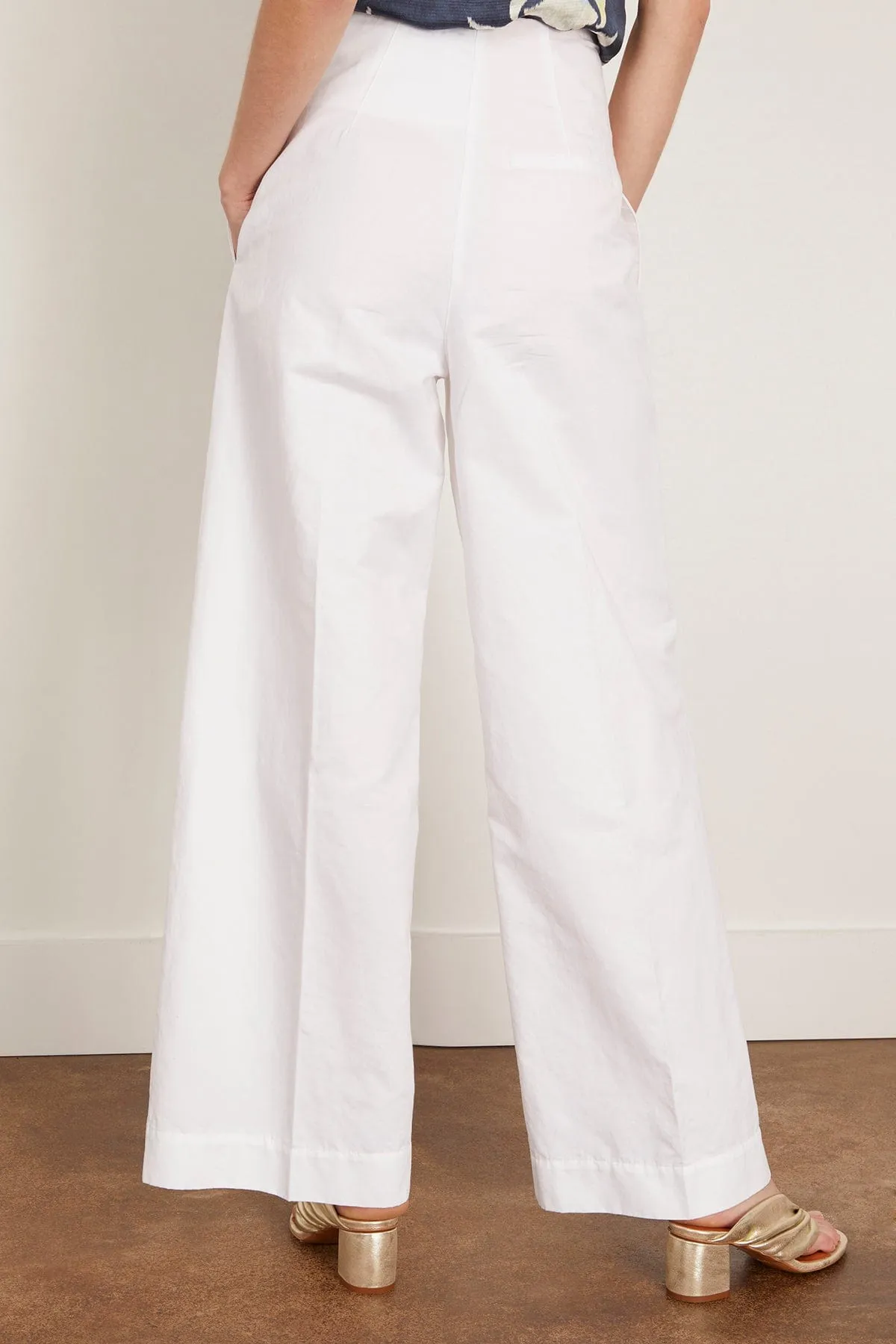 Chic Cotton Linen Wide Leg Pants in Giglio sold by Hampden Clothing product image thumbnail 4