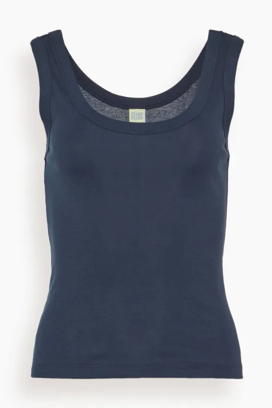 Hillie Tank in Navy sold by Hampden Clothing