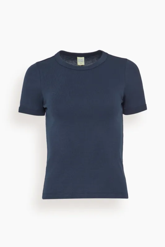 Car Tee in Navy made by FLORE FLORE