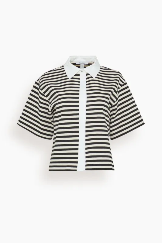 Wilson Shirt Jersey in White Black sold by Hampden Clothing