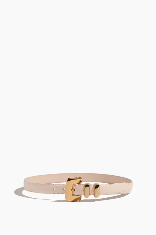 Tetra Belt in Ivory/Gold sold by Hampden Clothing