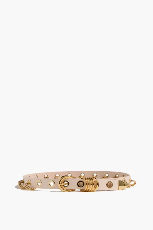 Revenge Belt in Ivory/Gold sold by Hampden Clothing