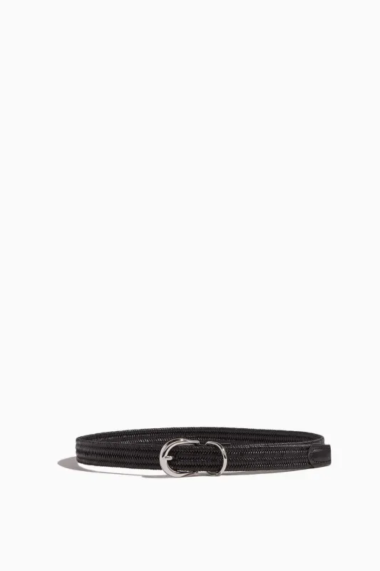 Hollyhock Loom Braided Belt in Black/Silver sold by Hampden Clothing
