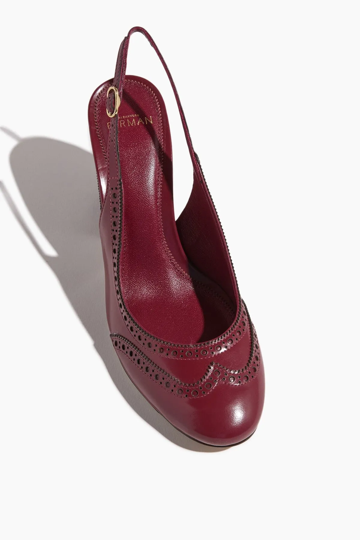 Slingback Brogue Pump 85 in Chili Red sold by Hampden Clothing product image thumbnail 4