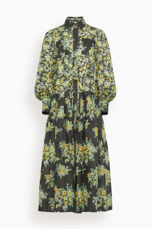 Nina Shirtdress in Black sold by Hampden Clothing