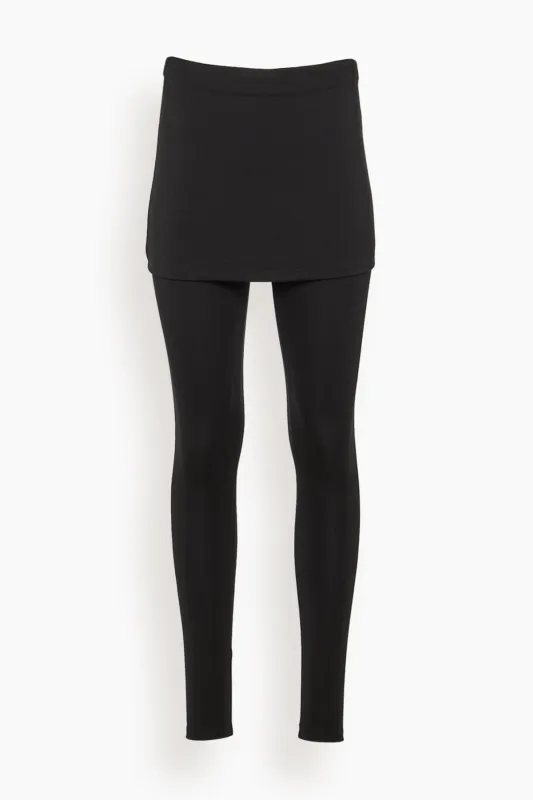 Joy Skirted Leggings in Black sold by Hampden Clothing
