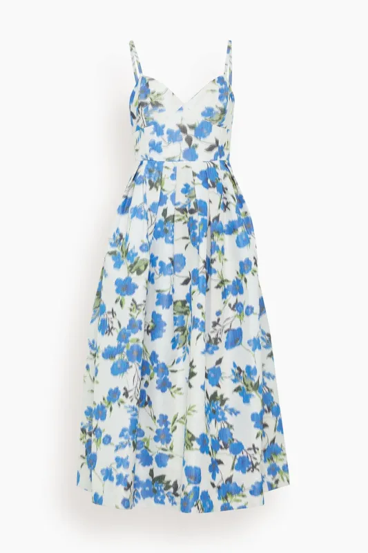 Annette Dress in Ivory/Bellflower Multi sold by Hampden Clothing