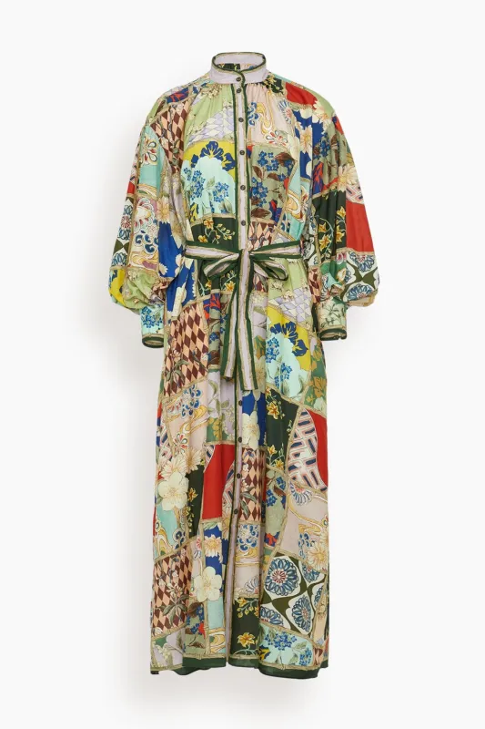 Bianca Shirtdress in Multi sold by Hampden Clothing