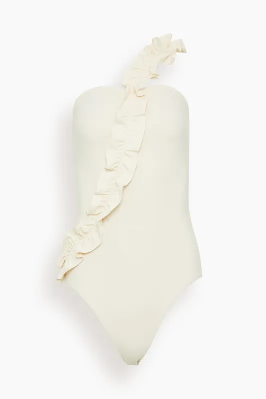 Capri Maillot in Cowrie made by Ulla Johnson