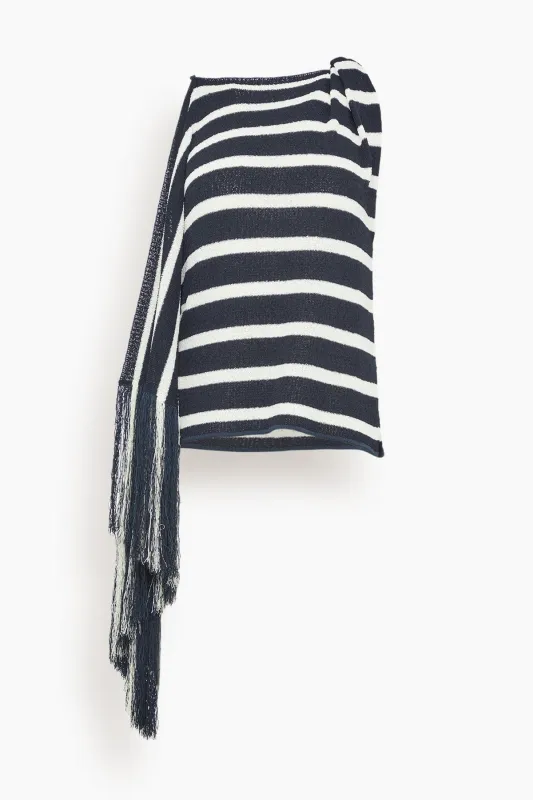 Yves Top in Navy Multi sold by Hampden Clothing