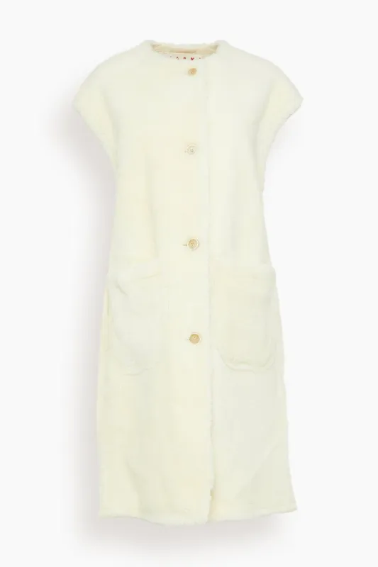 Velour Shearling Vest in Glass made by Marni