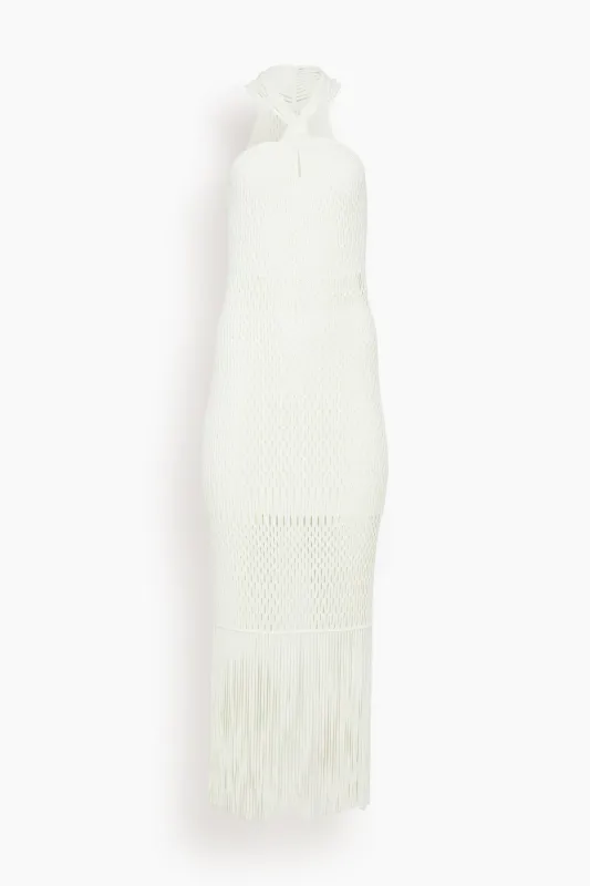 Sanchez Midi Dress in Ivory sold by Hampden Clothing