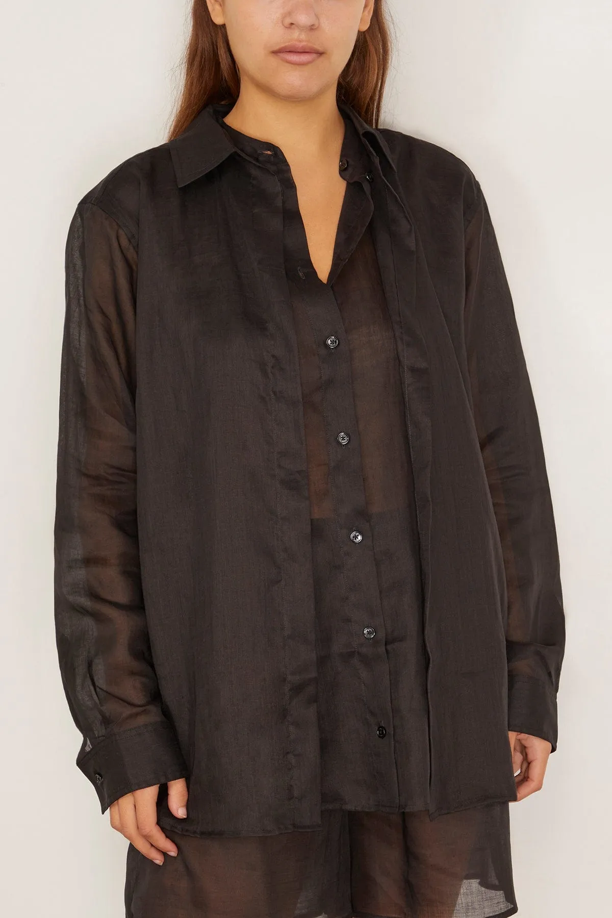 Double Collar Shirt in Black sold by Hampden Clothing product image thumbnail 4