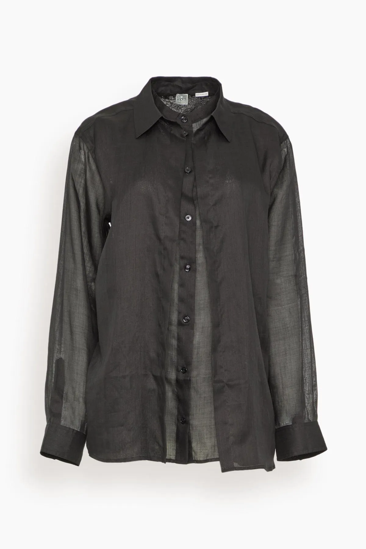 Double Collar Shirt in Black sold by Hampden Clothing