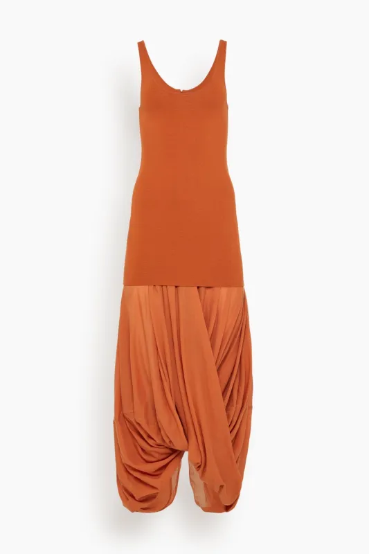 Cocoon Tank Dress in Terracotta sold by Hampden Clothing