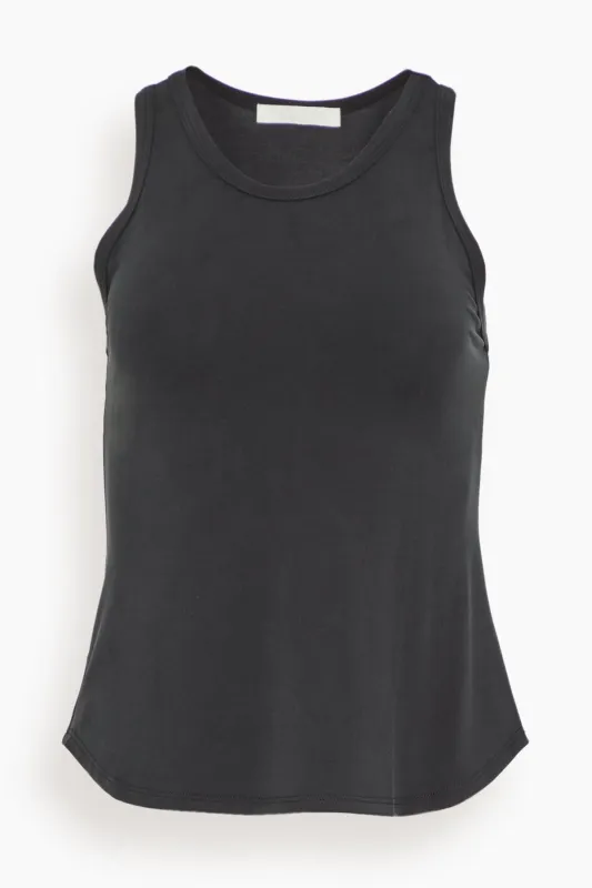 Jameela Racerback Tank in Black made by Sablyn