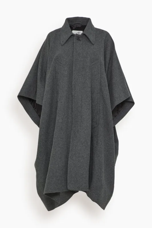 Trench Coat in Dark Melange sold by Hampden Clothing