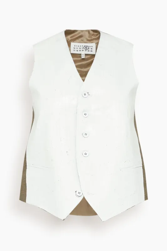 Gilet in Medium White sold by Hampden Clothing