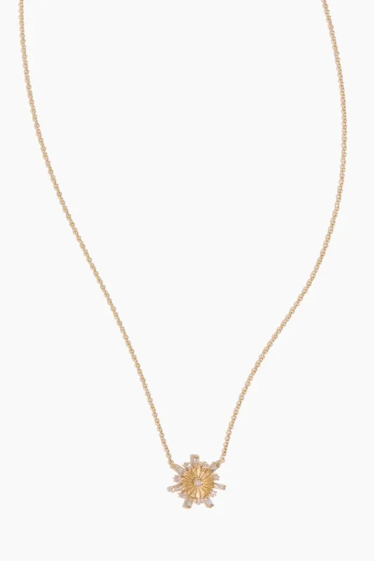 Snowflake Necklace in 14k Yellow Gold sold by Hampden Clothing