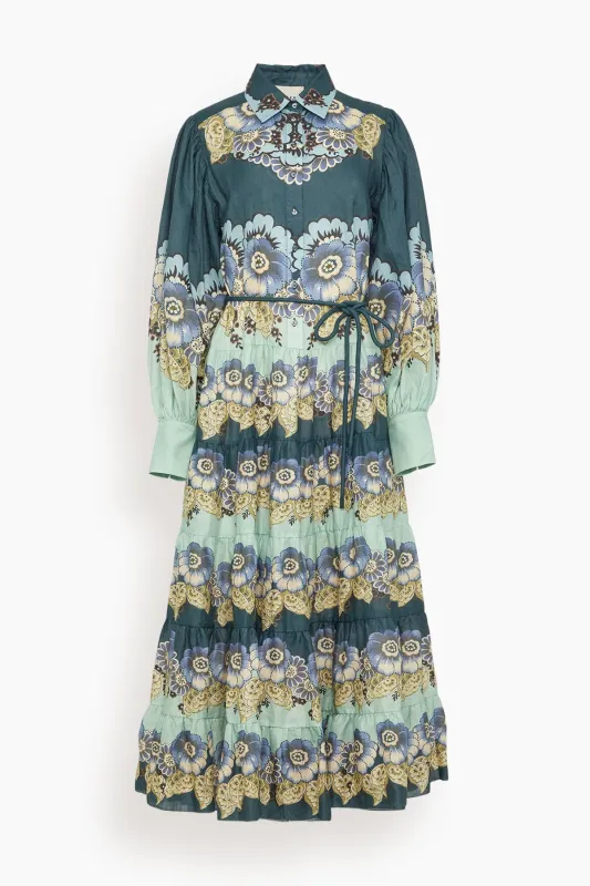 Madalena Shirtdress in Blue sold by Hampden Clothing