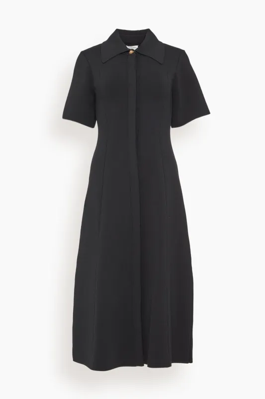Dimitri Knit Dress in Black sold by Hampden Clothing