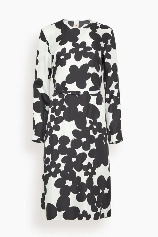 Dillies Print Silk Dress in Black sold by Hampden Clothing